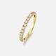 Alliansring 18k guld med 0,5 ct labbodlade diamanter - 15,5
