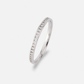 Alliansring 18k vitguld med 0,15 ct labbodlade diamanter - 19