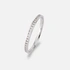 Alliansring 18k vitguld med 0,15 ct labbodlade diamanter - 18,5