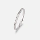 Alliansring 18k vitguld med 0,15 ct labbodlade diamanter - 18,5