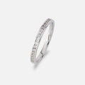 Alliansring 18k vitguld med 0,2 ct labbodlade diamanter - 18