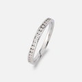Alliansring 18k vitguld med 0,25 ct labbodlade diamanter - 16