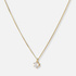 Halsband 18k guld med 0,3 ct labbodlad diamant - 42+3cm