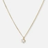 Halsband 18k guld med 0,3 ct labbodlad diamant - 42+3cm
