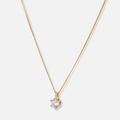Halsband 18k guld med 0,5 ct labbodlad diamant - 42+3cm