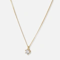 Halsband 18k guld med 0,5 ct labbodlad diamant - 42+3cm