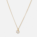 Halsband 18k guld med 1,0 ct labbodlad diamant - 42+3cm