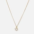 Halsband 18k guld med 1,0 ct labbodlad diamant - 42+3cm