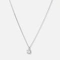 Halsband 18k vitguld med 0,5 ct labbodlad diamant - 42+3cm