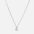 Halsband 18k vitguld med 0,5 ct labbodlad diamant - 42+3cm