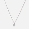 Halsband 18k vitguld med 0,7 ct labbodlad diamant - 42+3cm
