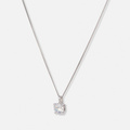 Halsband 18k vitguld med 1,0 ct labbodlad diamant - 42+3cm