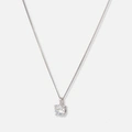 Halsband 18k vitguld med 1,0 ct labbodlad diamant - 42+3cm