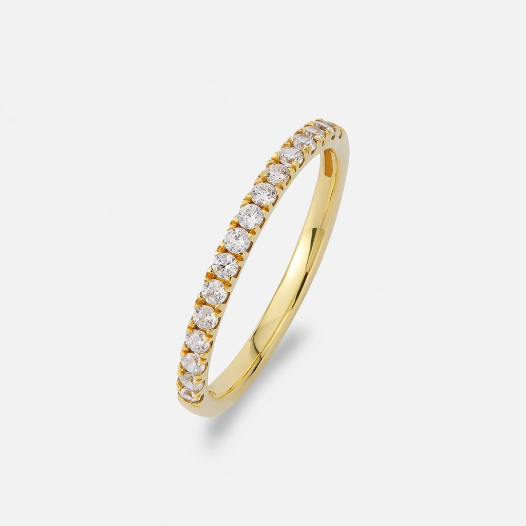 Alliansring 18k guld med 0,35 ct labbodlade diamanter - 18