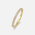 Alliansring 18k guld med 0,35 ct labbodlade diamanter - 17