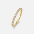 Alliansring 18k guld med 0,35 ct labbodlade diamanter - 18