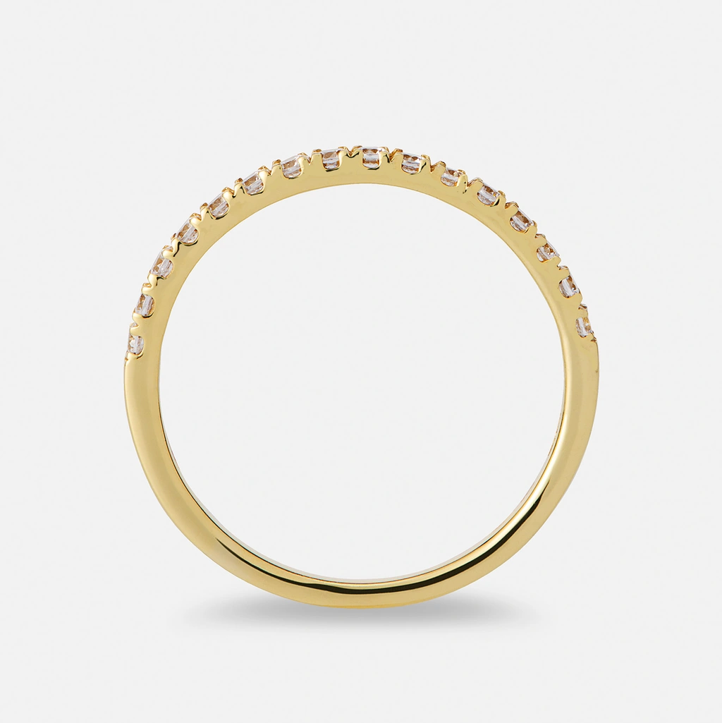 Alliansring 18k guld med 0,35 ct labbodlade diamanter - 18