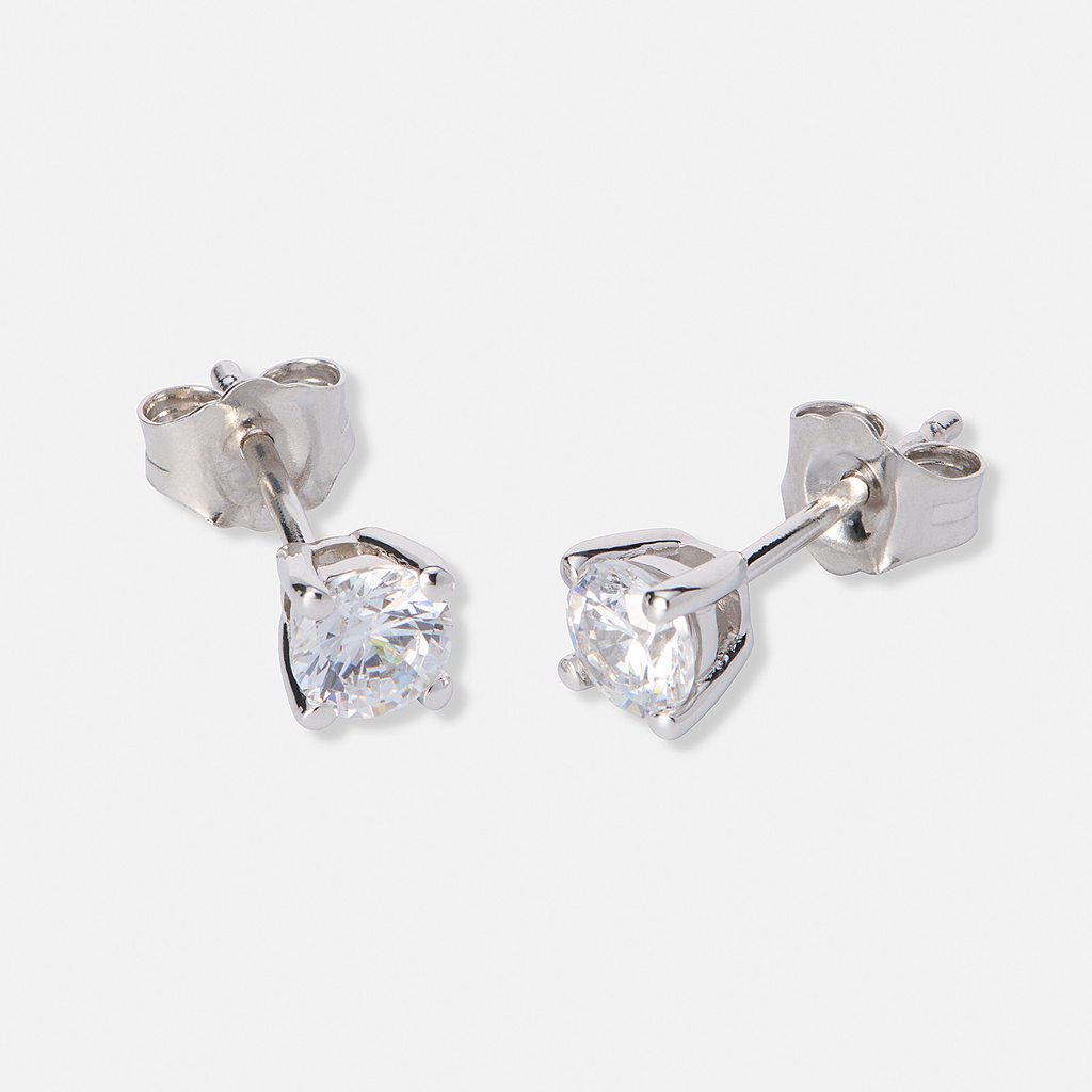 Örhängen studs 18k vitguld med 0,7 ct labbodlade diamanter