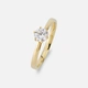 Solitärring 18k guld med 0,5 ct labbodlad diamant - 16
