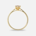 Solitärring 18k guld med 0,5 ct labbodlad diamant - 15,5