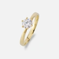 Solitärring 18k guld med 0,7 ct labbodlad diamant - 18,5