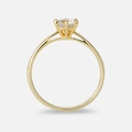 Solitärring 18k guld med 0,7 ct labbodlad diamant - 18,5
