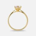 Solitärring 18k guld med 1,0 ct labbodlad diamant - 15,5