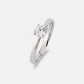 Solitärring 18k vitguld med 0,5 ct labbodlad diamant - 16,5