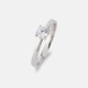 Solitärring 18k vitguld med 0,5 ct labbodlad diamant - 16,5