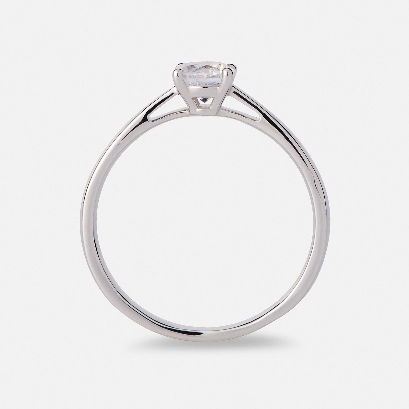 Solitärring 18k vitguld med 0,5 ct labbodlad diamant