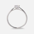 Solitärring 18k vitguld med 0,5 ct labbodlad diamant - 16,5