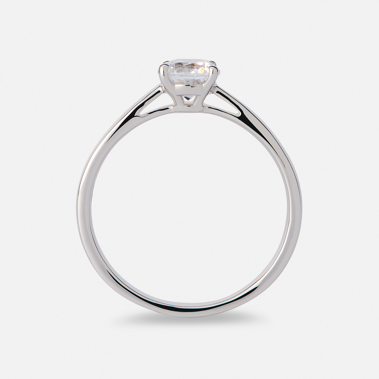 Solitärring 18k vitguld med 0,7 ct labbodlad diamant