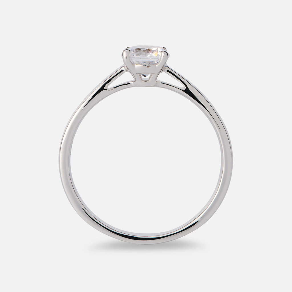 Solitärring 18k vitguld med 0,7 ct labbodlad diamant - 16
