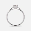 Solitärring 18k vitguld med 0,7 ct labbodlad diamant - 16