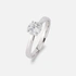 Solitärring 18k vitguld med 1,0 ct labbodlad diamant - 15,5