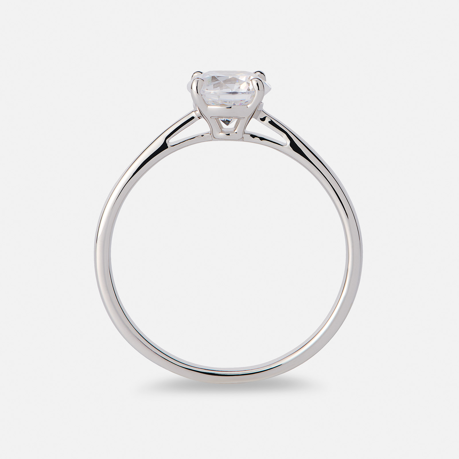 Solitärring 18k vitguld med 1,0 ct labbodlad diamant