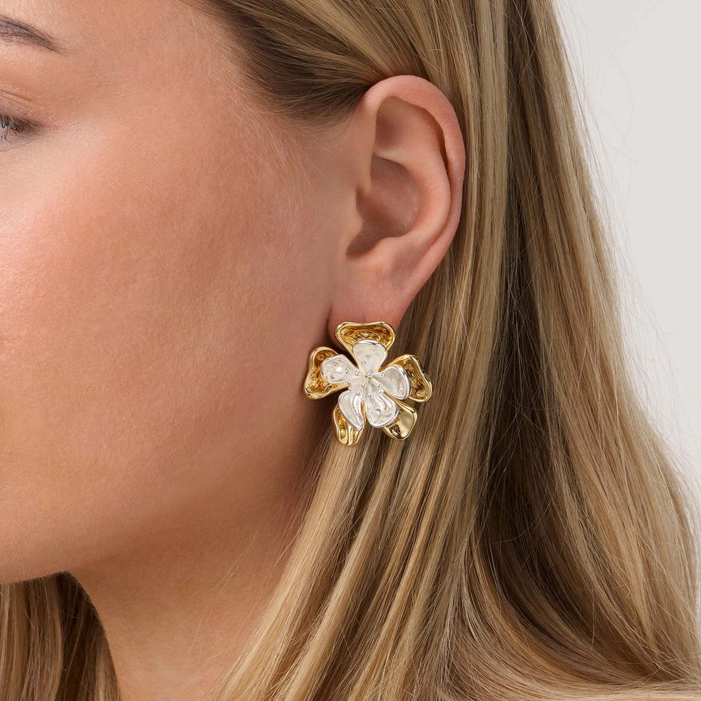 Bicolorfärgade örhängen, pistiller - 35 mm