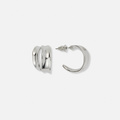Silverfärgade örhängen, dubbla rader - 18 mm