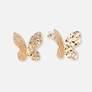 Guldfärgade örhängen, stor fjäril - 19 mm