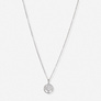 Silverfärgat halsband, livets träd - 42+7 cm
