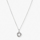 Silverfärgat halsband, tre överlappande cirklar - 42+7cm