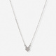 Silverfärgat halsband, tre pilar med kristaller - 42+7 cm