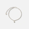 3-pack silverfärgade armband - 17,5+5 cm