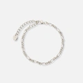 3-pack silverfärgade armband - 17,5+5 cm