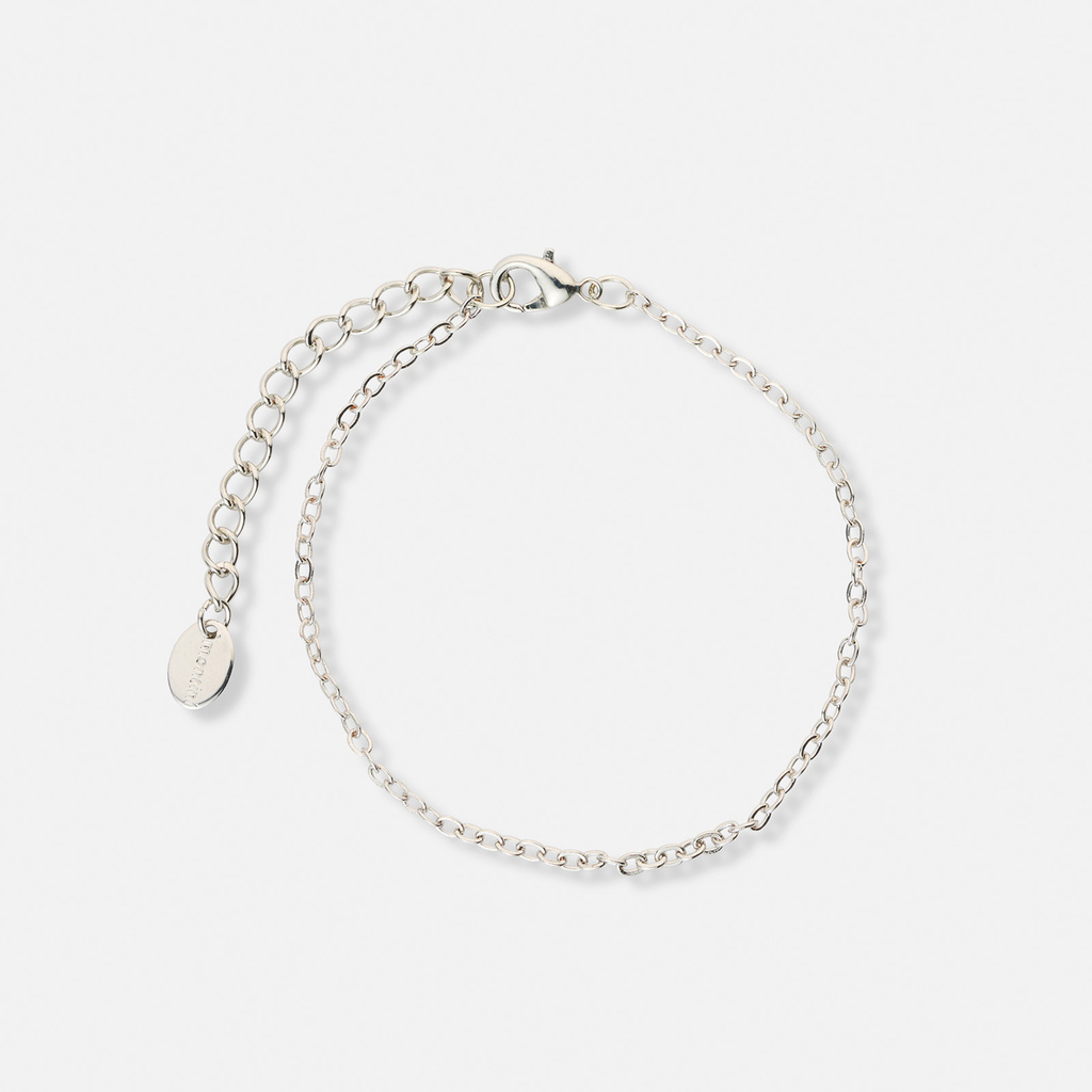 3-pack silverfärgade armband - 17,5+5 cm