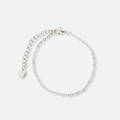3-pack silverfärgade armband - 17,5+5 cm