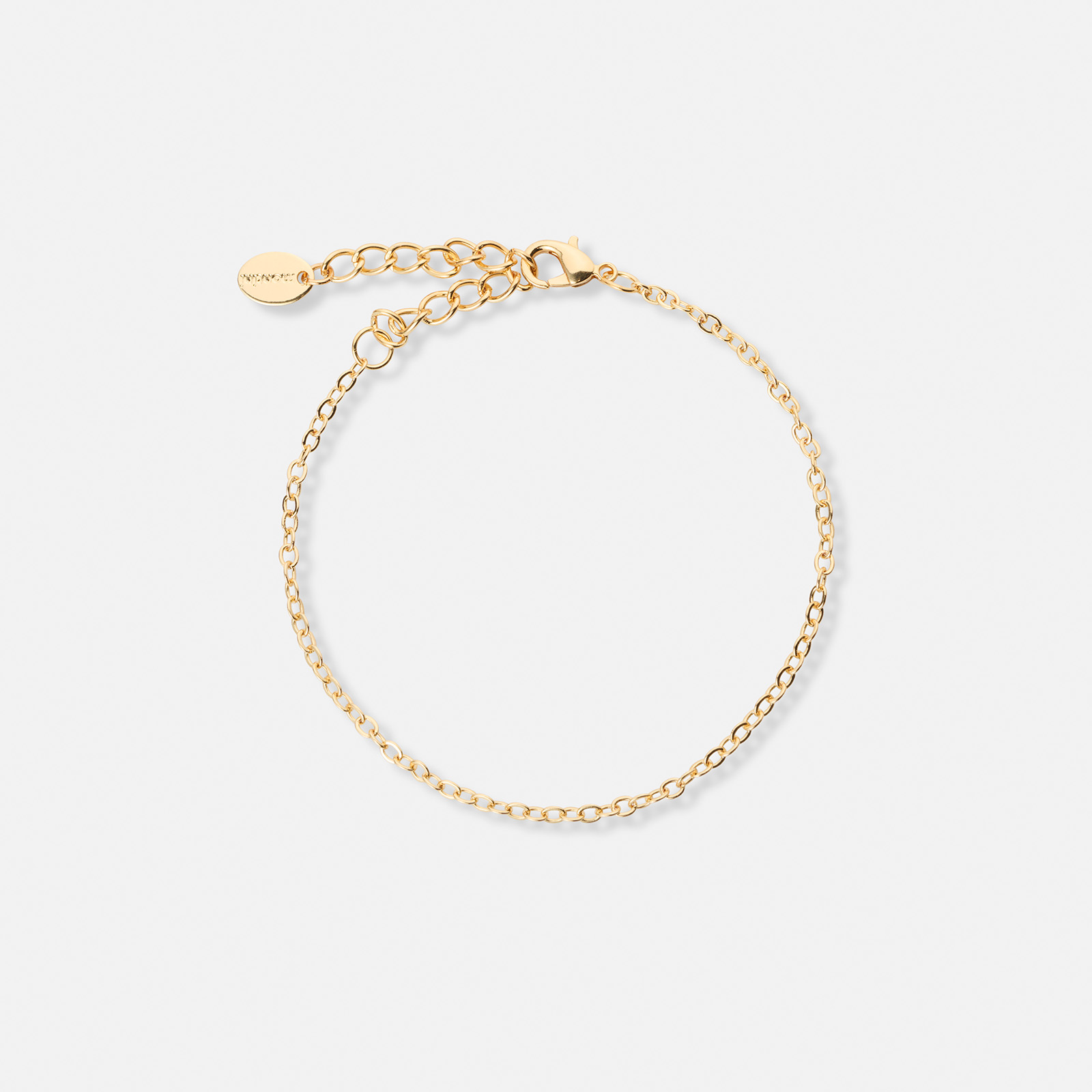 3-pack guldfärgade armband - 19,5+5 cm