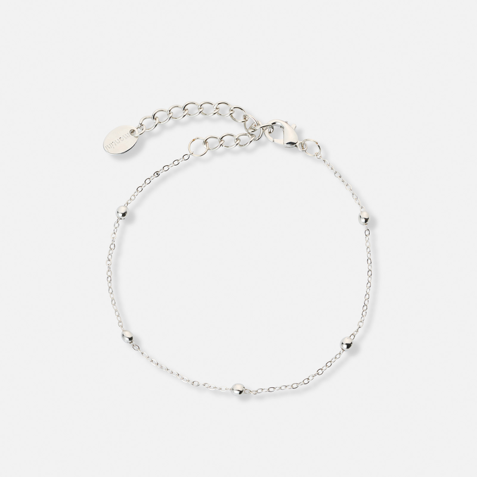 3-pack silverfärgade armband - 17,5+5 cm