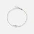 Silverfärgat armband, G-klav - 17+5 cm