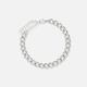 5-pack silverfärgade armband - 17+5 cm